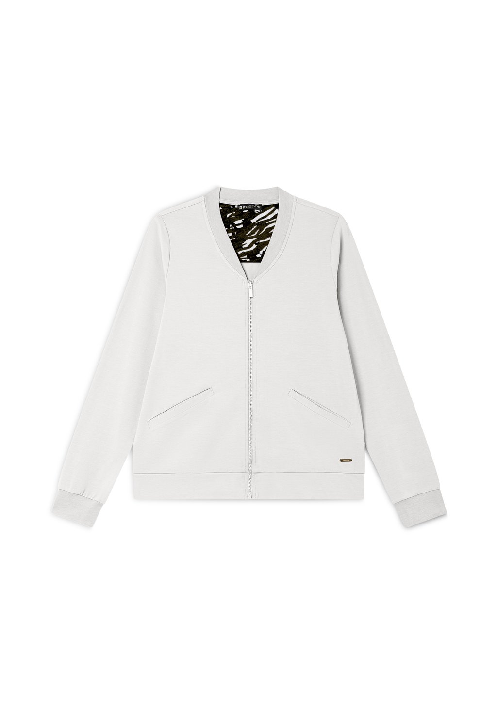 

Толстовка на молнии E COLLO IN CON DETTAGLI ANIMALIER Freddy, слоновая кость