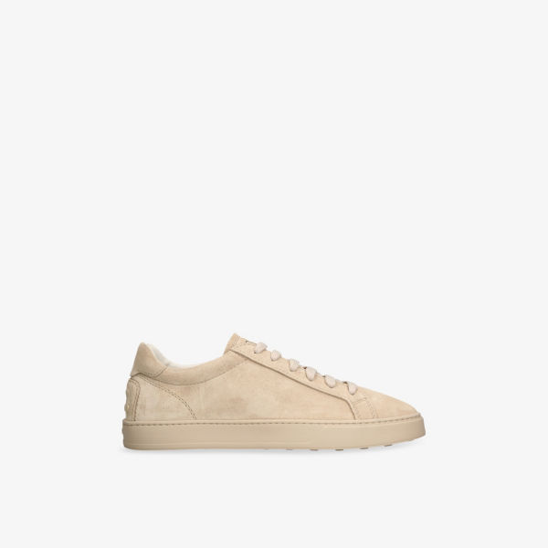 

Ботинки Tods Allacciata cassetta из замши на низком ходу, бежевый