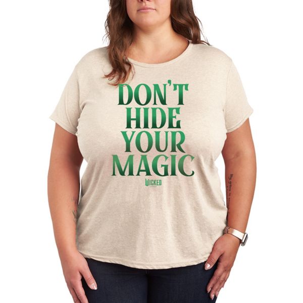 

Футболка с принтом "плюс размер" от Wicked Don't Closer your magic Graphic Licensed Character, белый