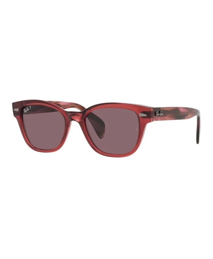 

Квадратная оправа, розовые солнцезащитные очки, фиолетовые линзы Ray-Ban, розовый