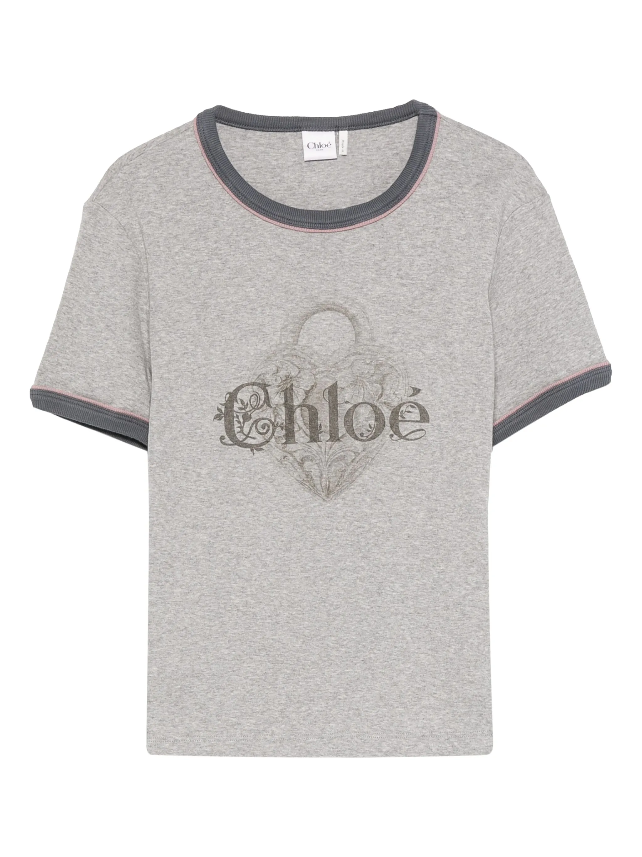 

Футболка с логотипом Chloé, серый