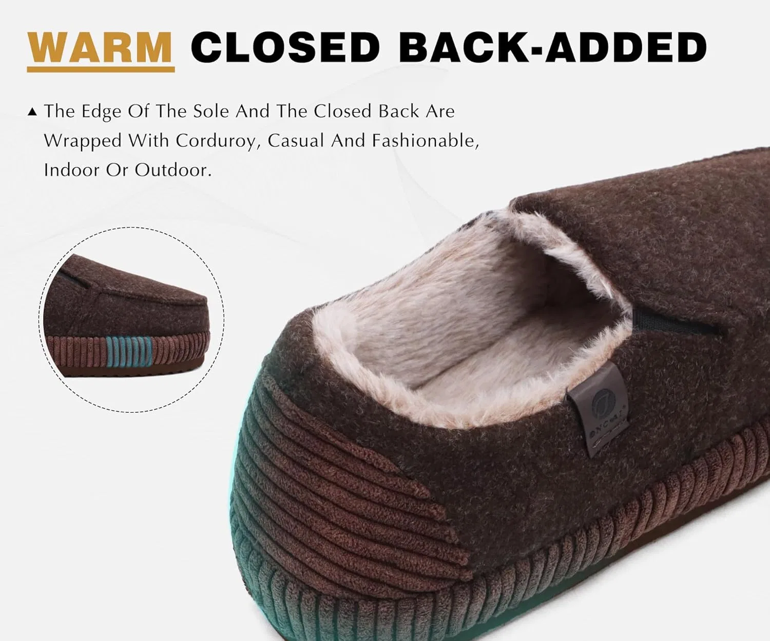 Тапочки с поддержкой стопы ONCAI, Moccasins Brown — фото 3