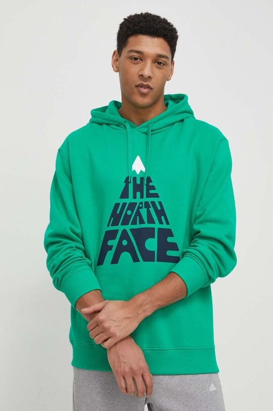 

Хлопковая толстовка The North Face, зеленый