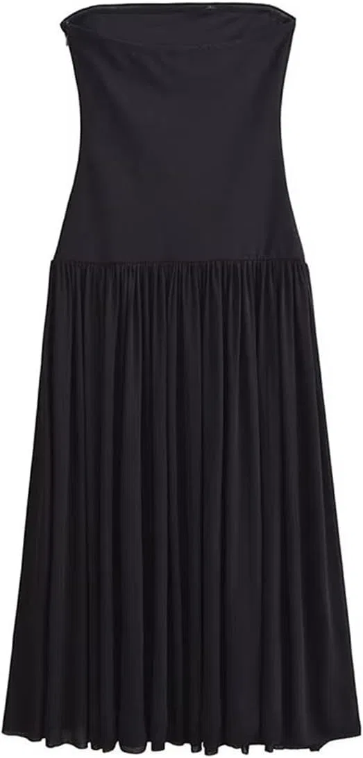 Женское платье миди с открытыми плечами A-line, Pic Color — фото 2