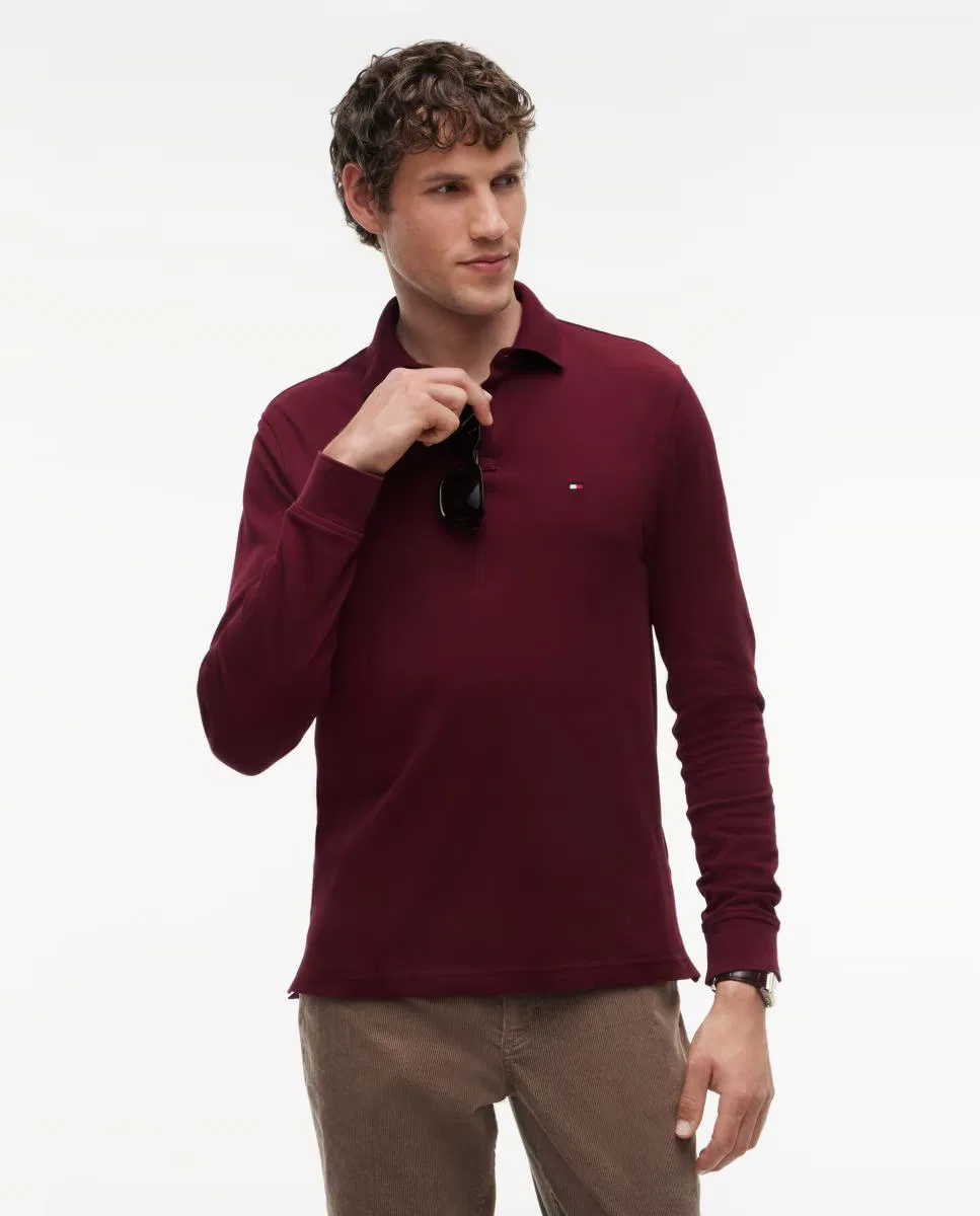Рубашка с длинным рукавом, Polo, Tommy Hilfiger, бордовый