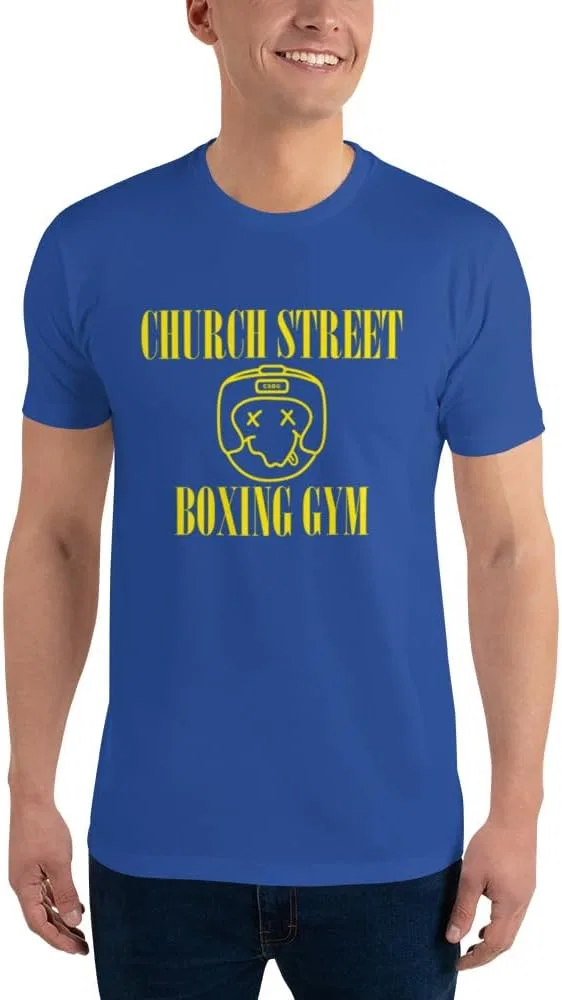 Футболка с принтом Have a Fight Day, Royal Blue