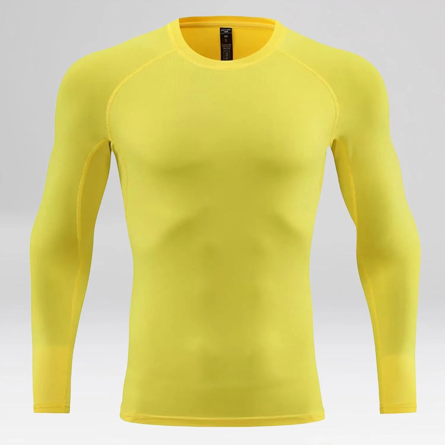 Мужская спортивная футболка с длинным рукавом Crew Neck, Yellow — фото 3