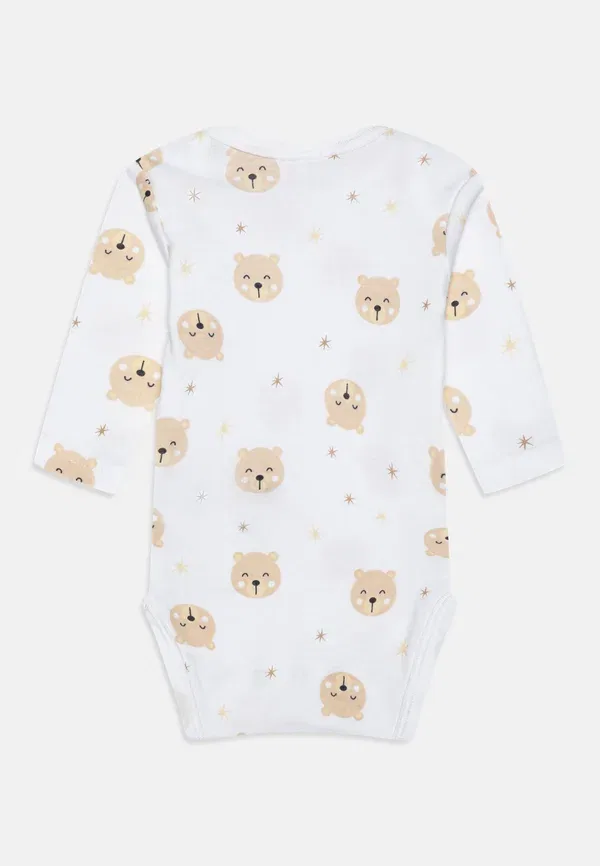 Боди из 100% хлопка Romper 3 pack Name It, коричневый — фото 2