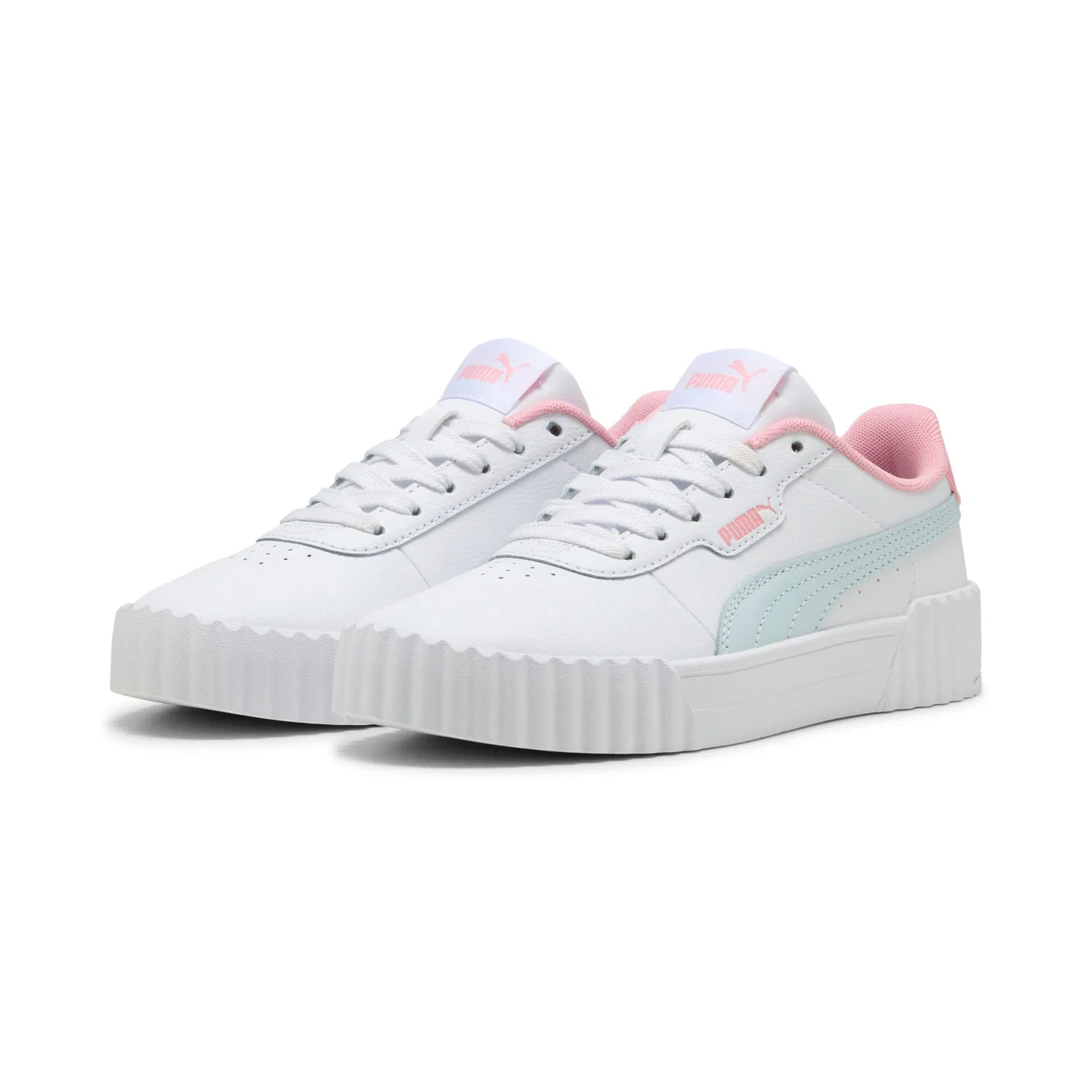 Детские кроссовки с легкой профилированной подошвой Carina Puma, White/Sea Glass