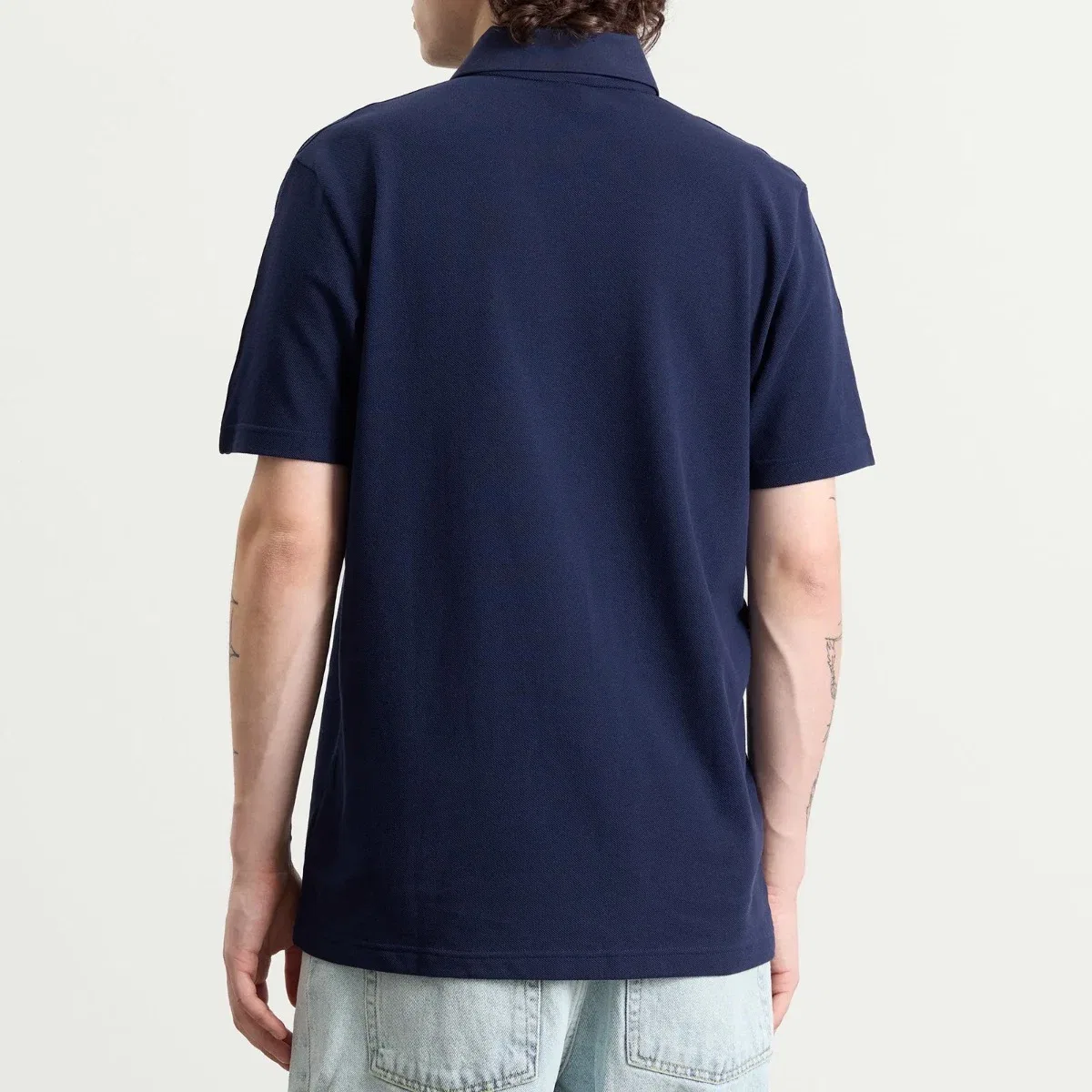 Мужское поло с пике и деталями 3-Stripe Adidas, Night Indigo — фото 3