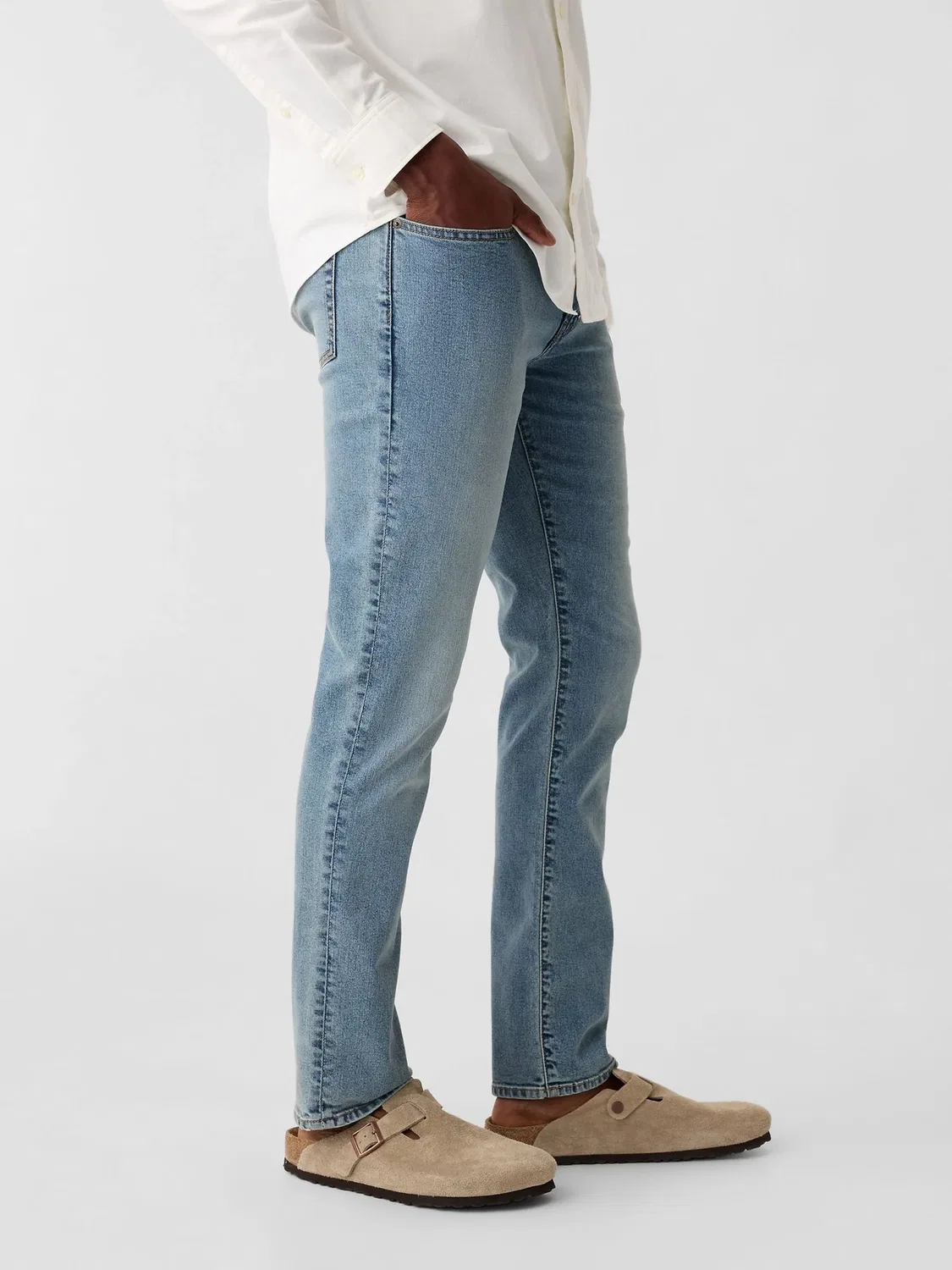 Джинсы Slim Fit Gap, Light Wash Blue — фото 3