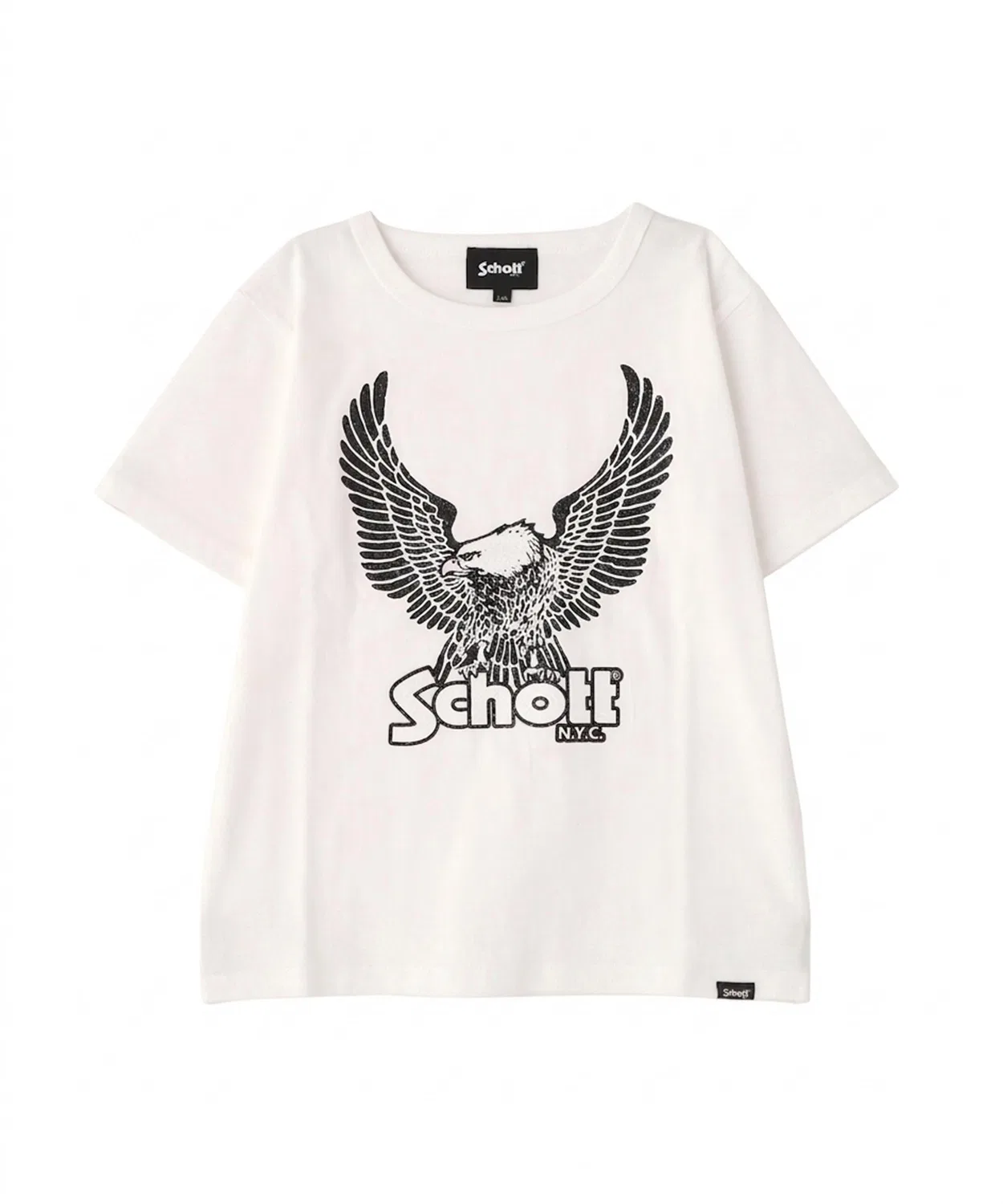 Детская футболка с длинным рукавомGlitter Eagle Schott, White