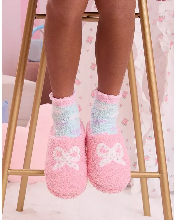 Детские тапочки для девочек с имитацией жемчуга Omg Accessories, Bubble Gum — фото 2