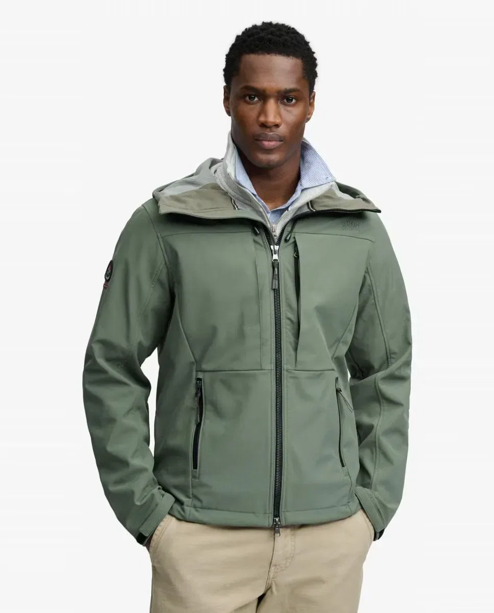 Мужская куртка Softshell Trekker с капюшоном Superdry, Verde