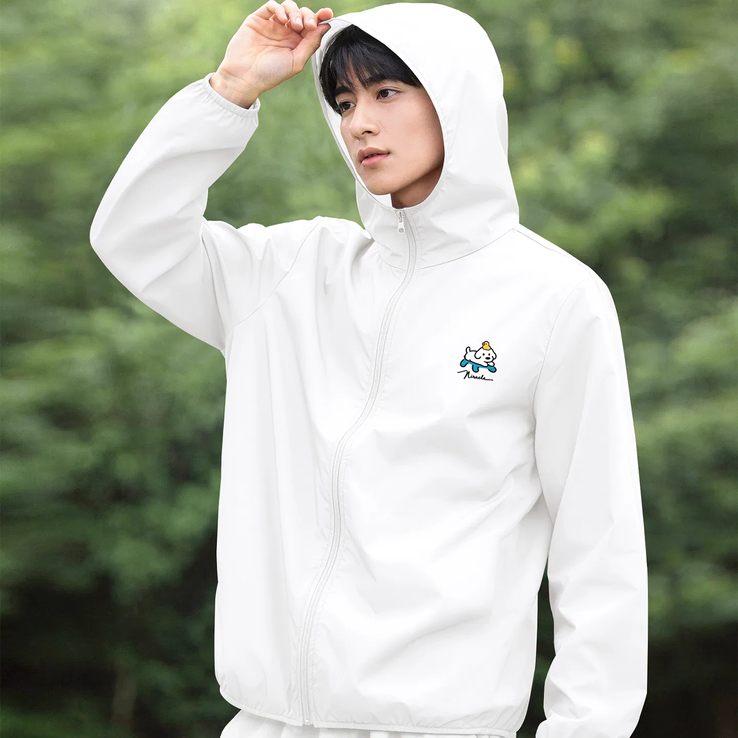 Детская ветровка с защитой от солнца с принтом MINISO, Super-Light 0-Sense Moisture-Wicking White — фото 4