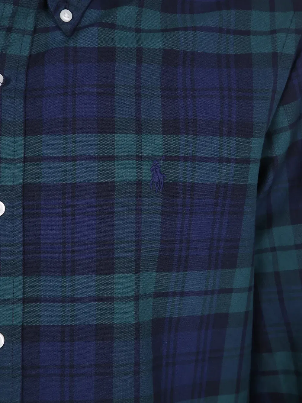 Рубашка на пуговицах с принтом в клетку POLO RALPH LAUREN, синий — фото 3