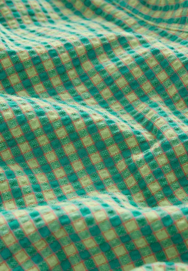 Плавки в клетку Regular fit - seersucker 5 inch swim shorts Next, Green Gingham, зеленый — фото 4