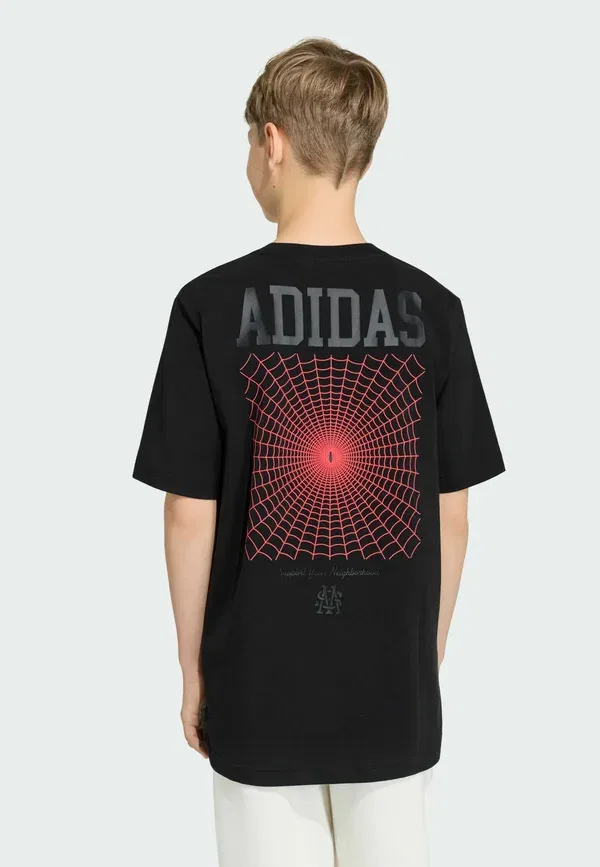 Футболка Adidas Marvel Spider-man с принтом, унисекс Adidas Sportswear, белый/черный