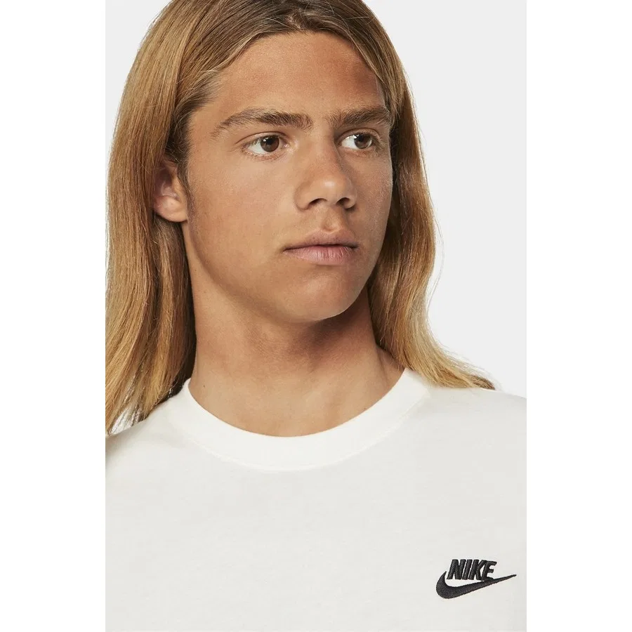 Футболка спортивная с коротким рукавом Nike Sportswear Cotton Unisex, Белый — фото 3