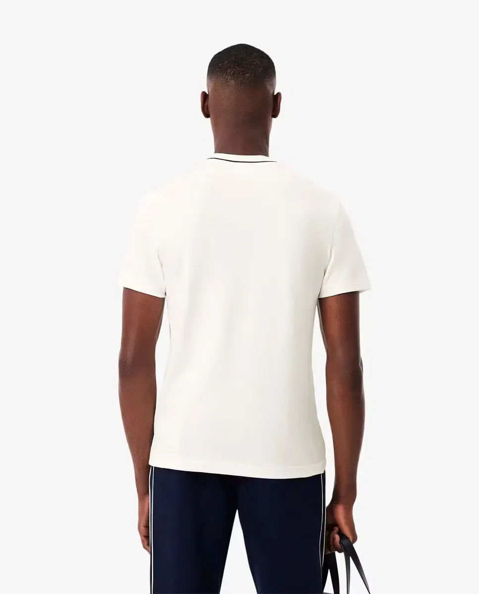 Мужская футболка с коротким рукавом из пике Lacoste, Blanco — фото 2