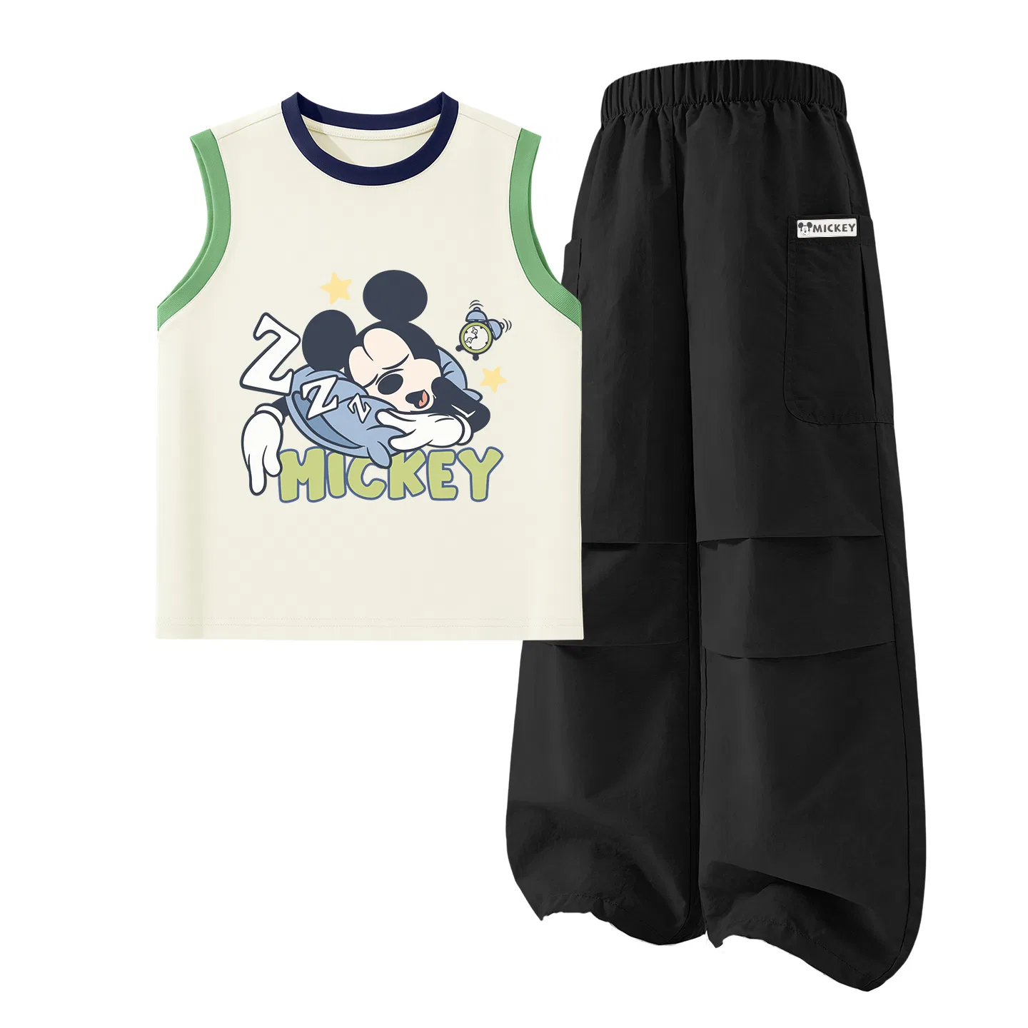 Детский спортивный костюм с круглым вырезом, тонкий дышащий, Disney, Dark Indigo Blue