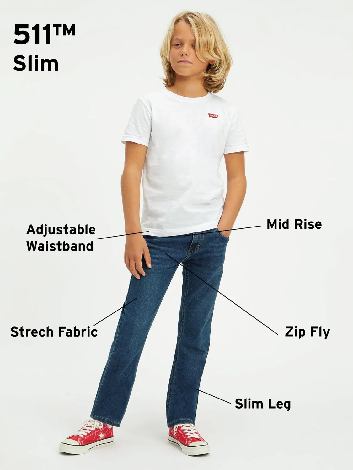Джинсы slim fit 511 Levi's, синие
