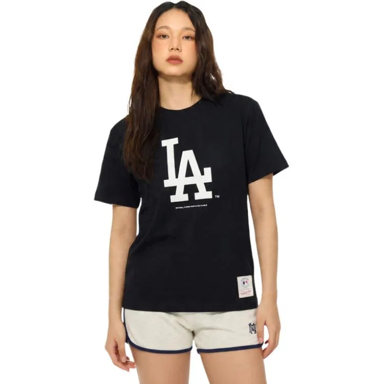 Детская футболка с круглым вырезом Mitchell Ness, Los Angeles Dodge Black — фото 3