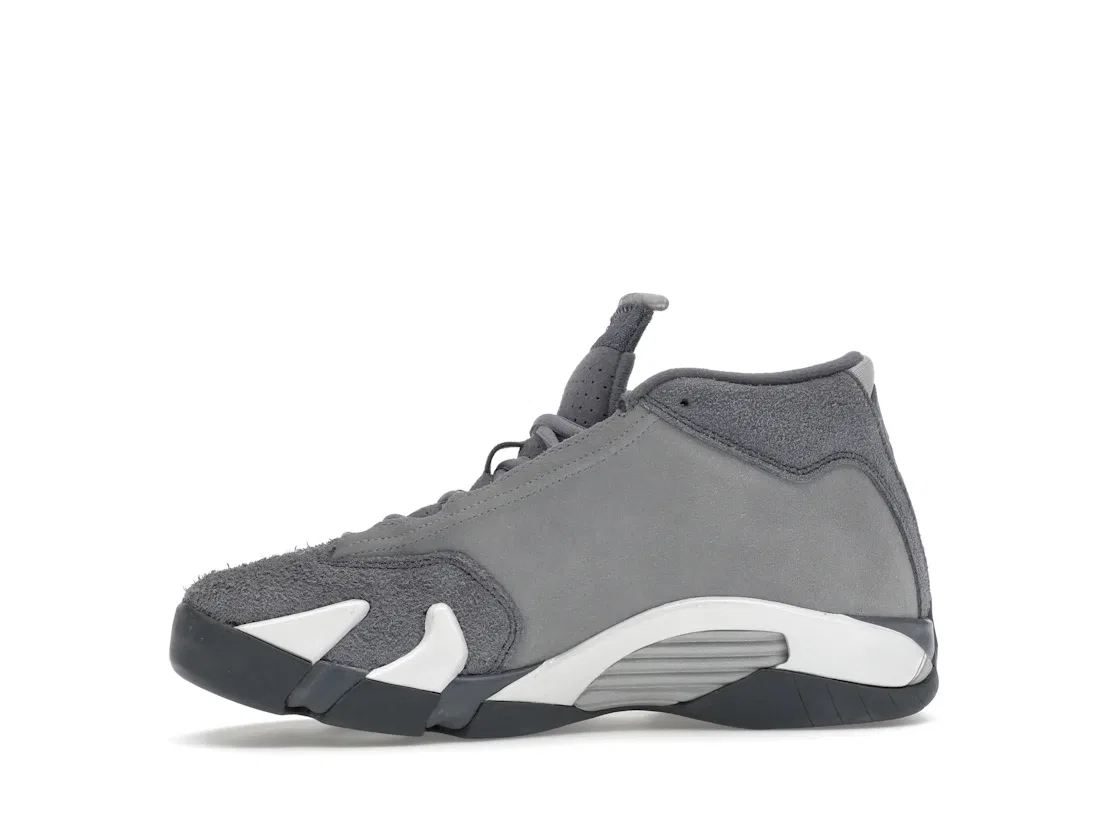 Детские кроссовки с монокромным дизайном Jordan 14 Retro, Flint Grey/Stealth Grey/White — фото 3