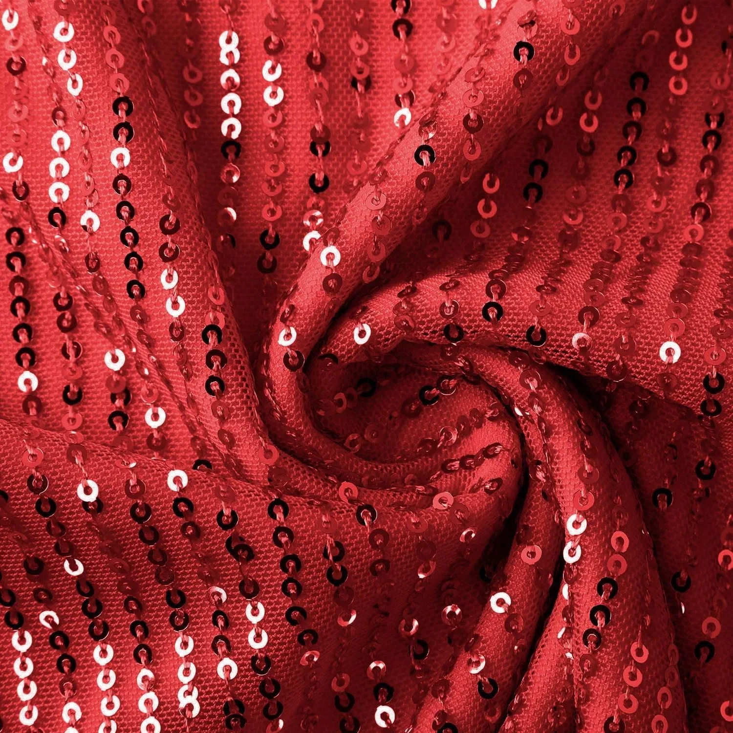 Женская блестящая блузка с длинным рукавом Sequin Tops, 1b-red — фото 3