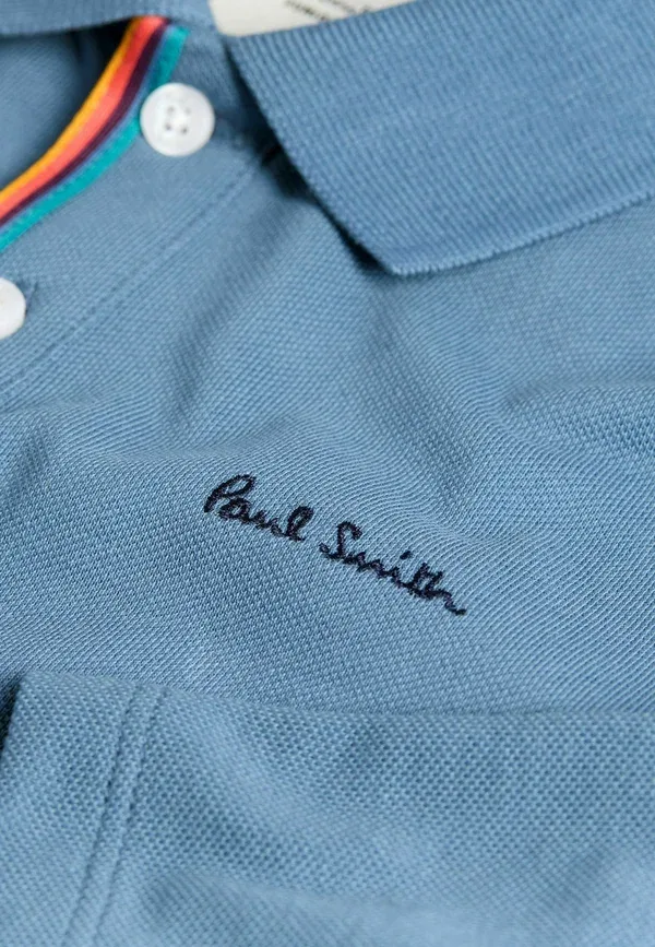 Футболка с длинным рукавом хлопок Long sleeve signature Paul Smith Junior light blue, светло-голубой — фото 3