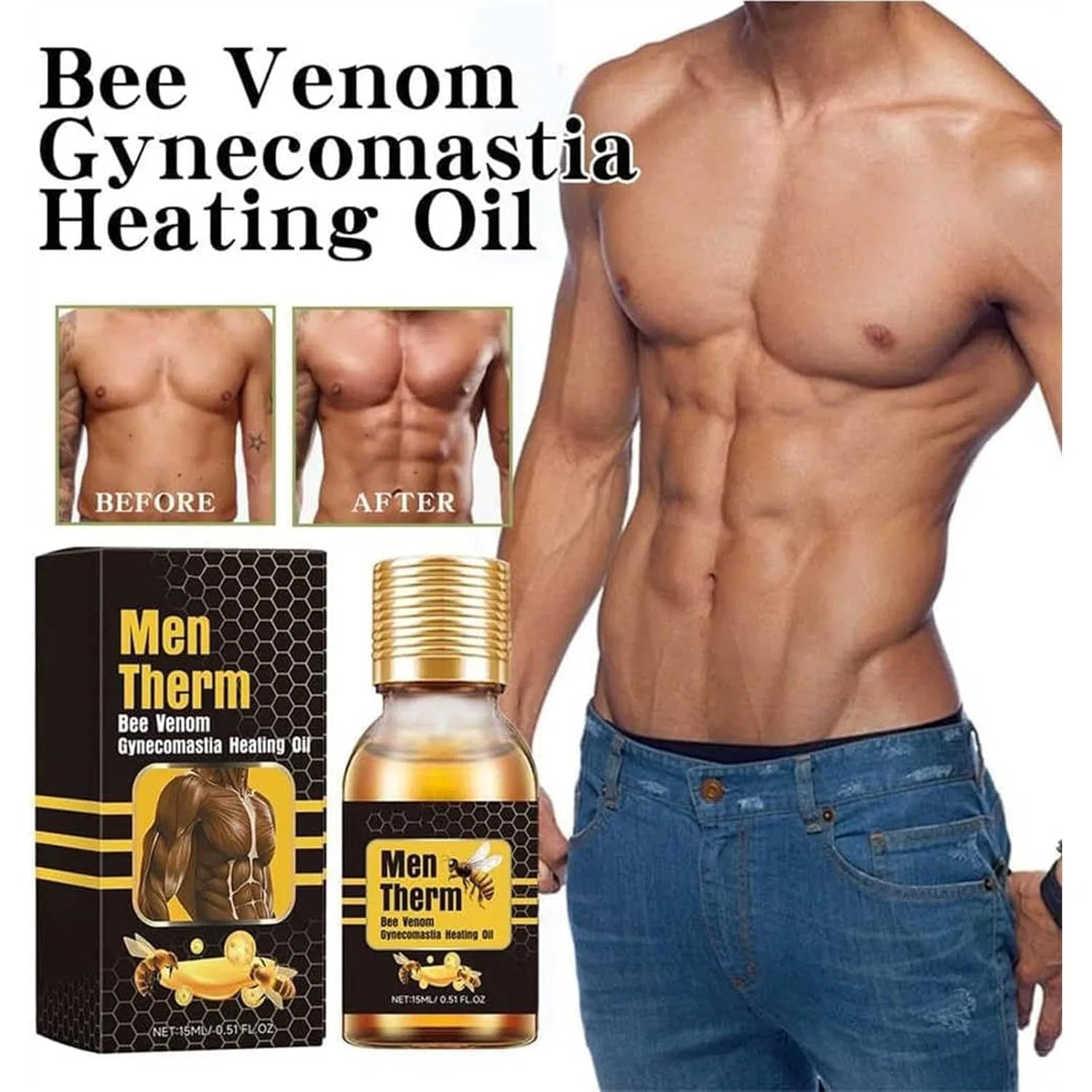 Масло для груди Bee Venom, Generisch, 3 шт, 15 мл — фото 4