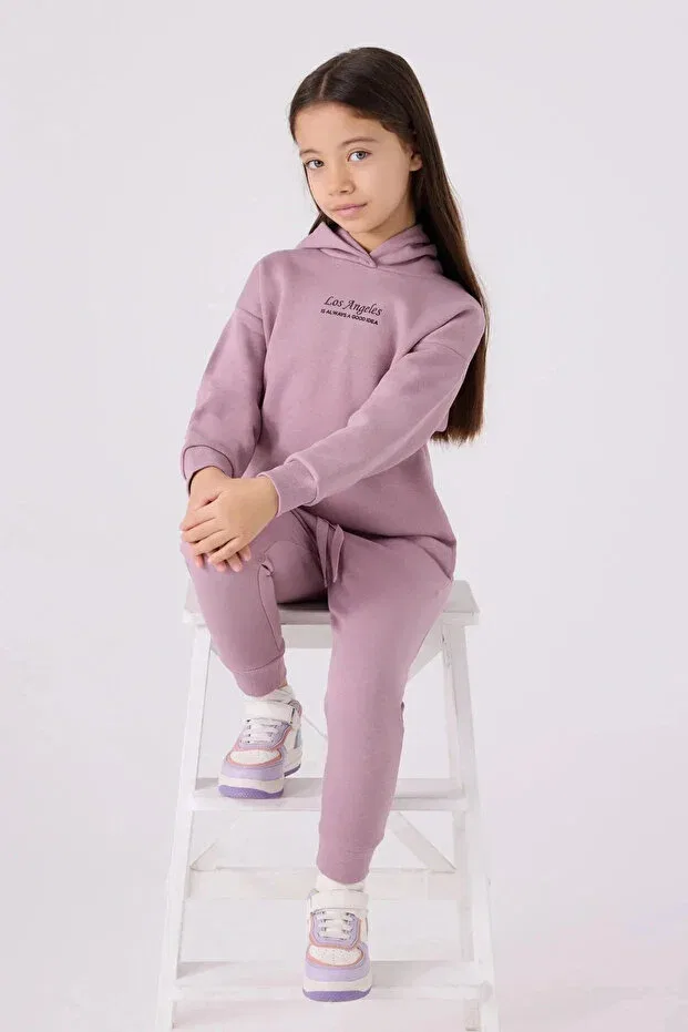 Детский комплект для девочек с принтом Rolypoly, Light Purple — фото 3