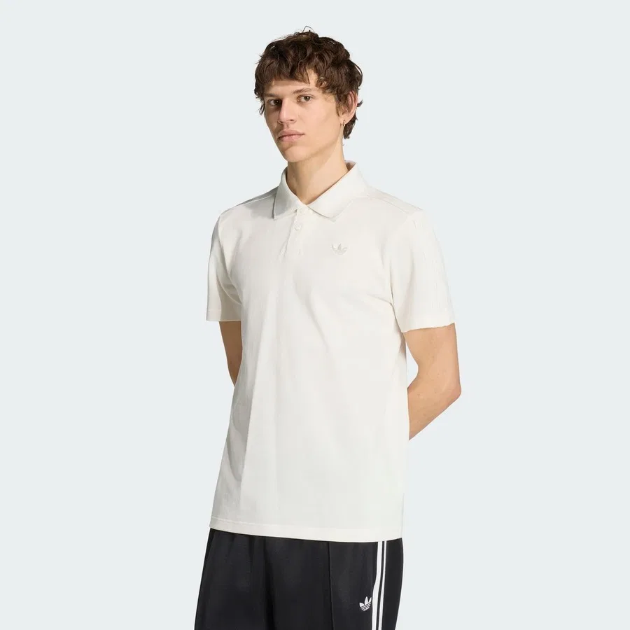Поло с длинным рукавом 3-Stripes adidas, Белый