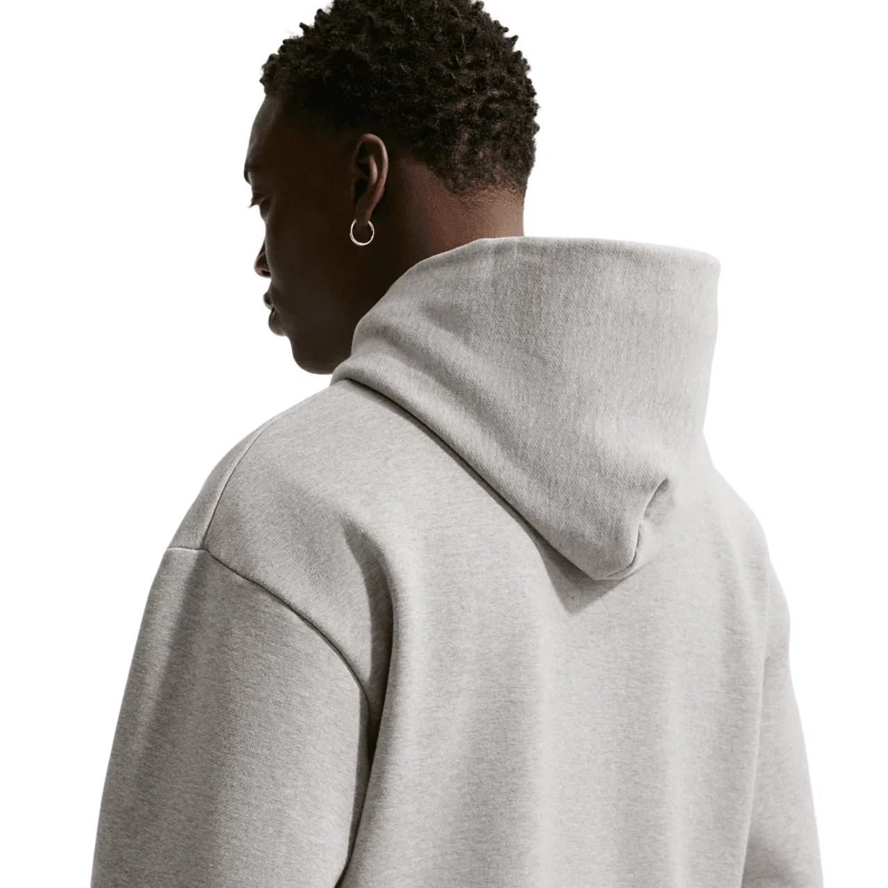 Мужское худи Solo Swoosh Nike, серый/белый — фото 2