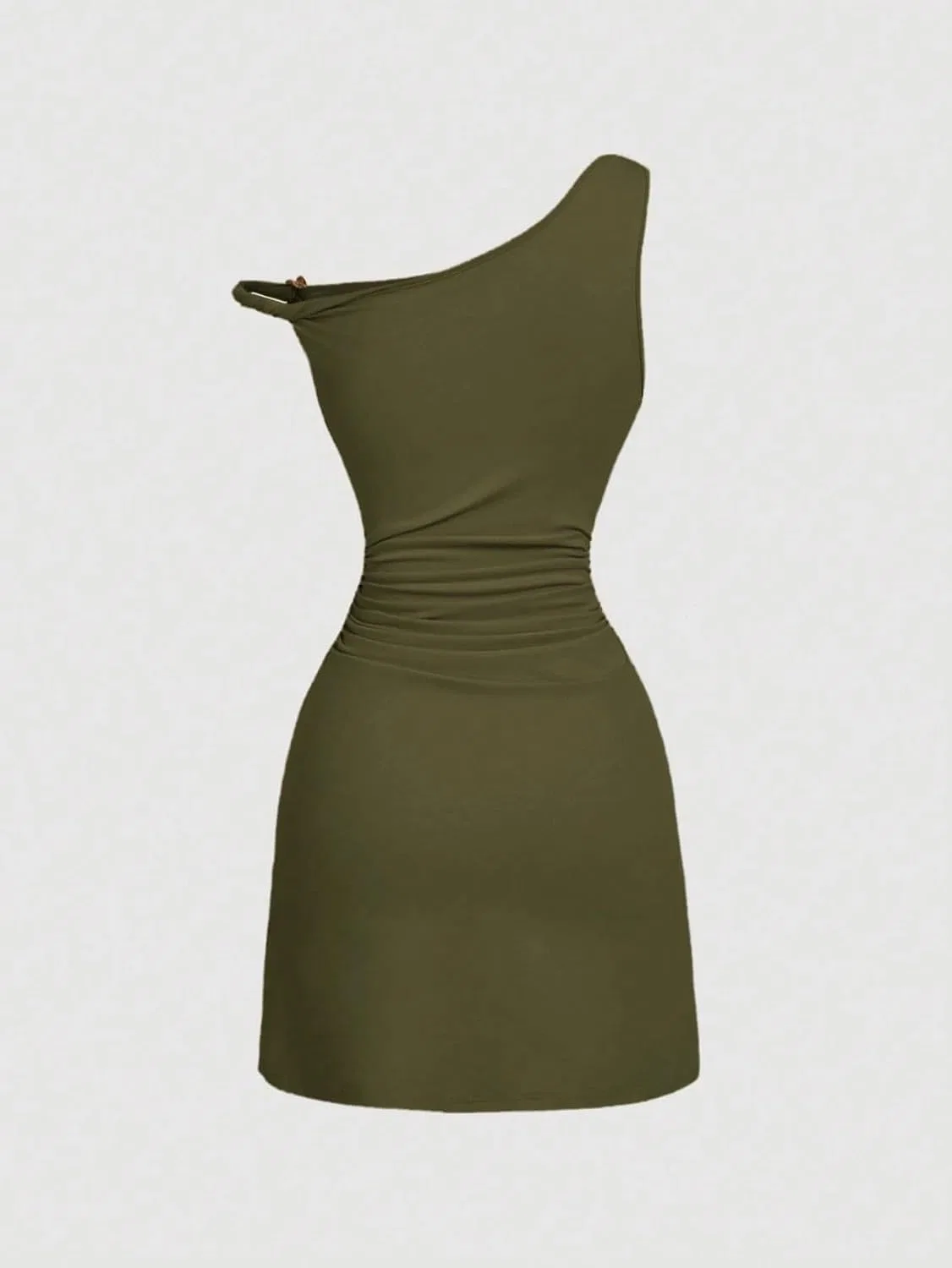 Женское облегающее платье с драпировкой Army Green, Army Green — фото 4