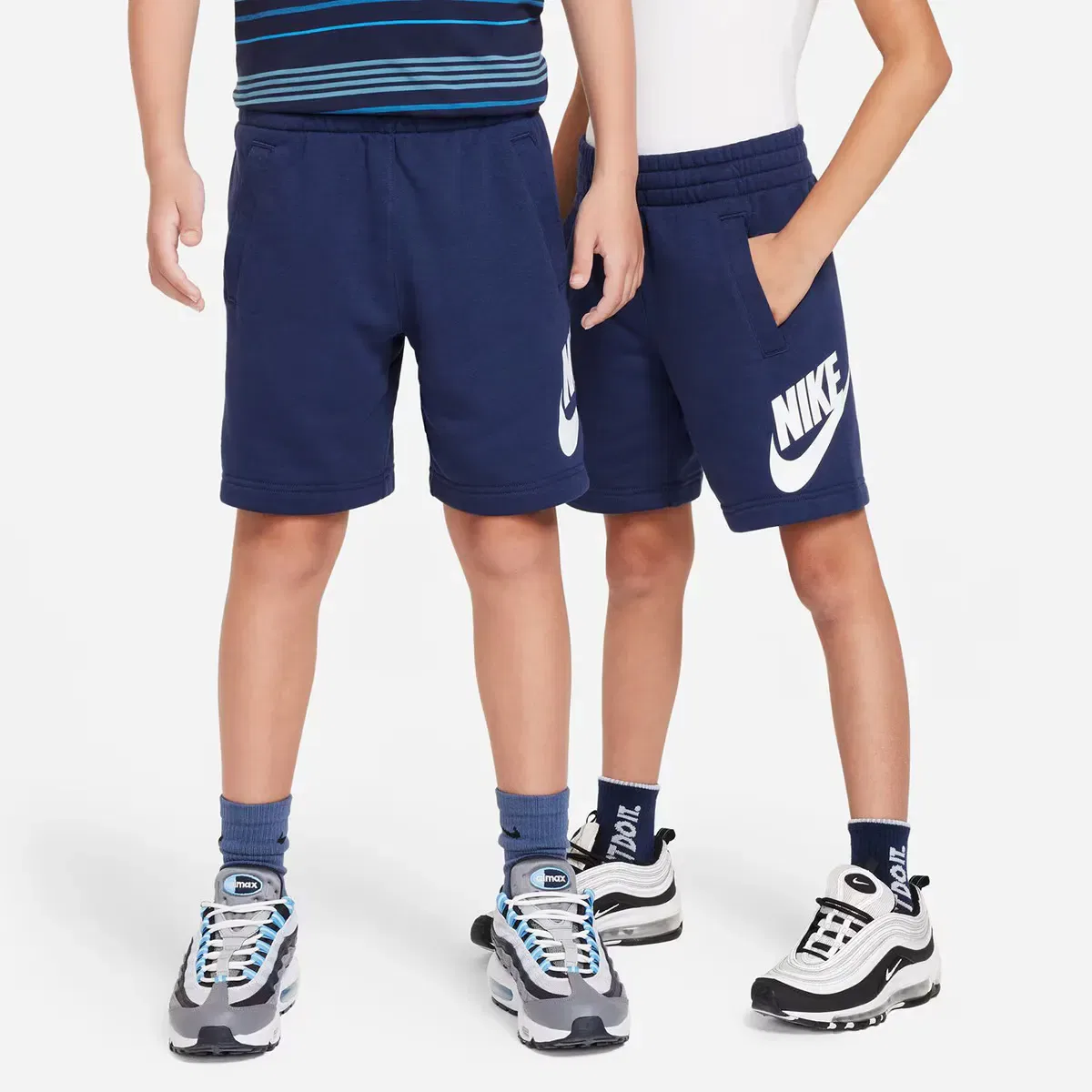 Детские шорты из футера с принтом Nike, Azul Marino