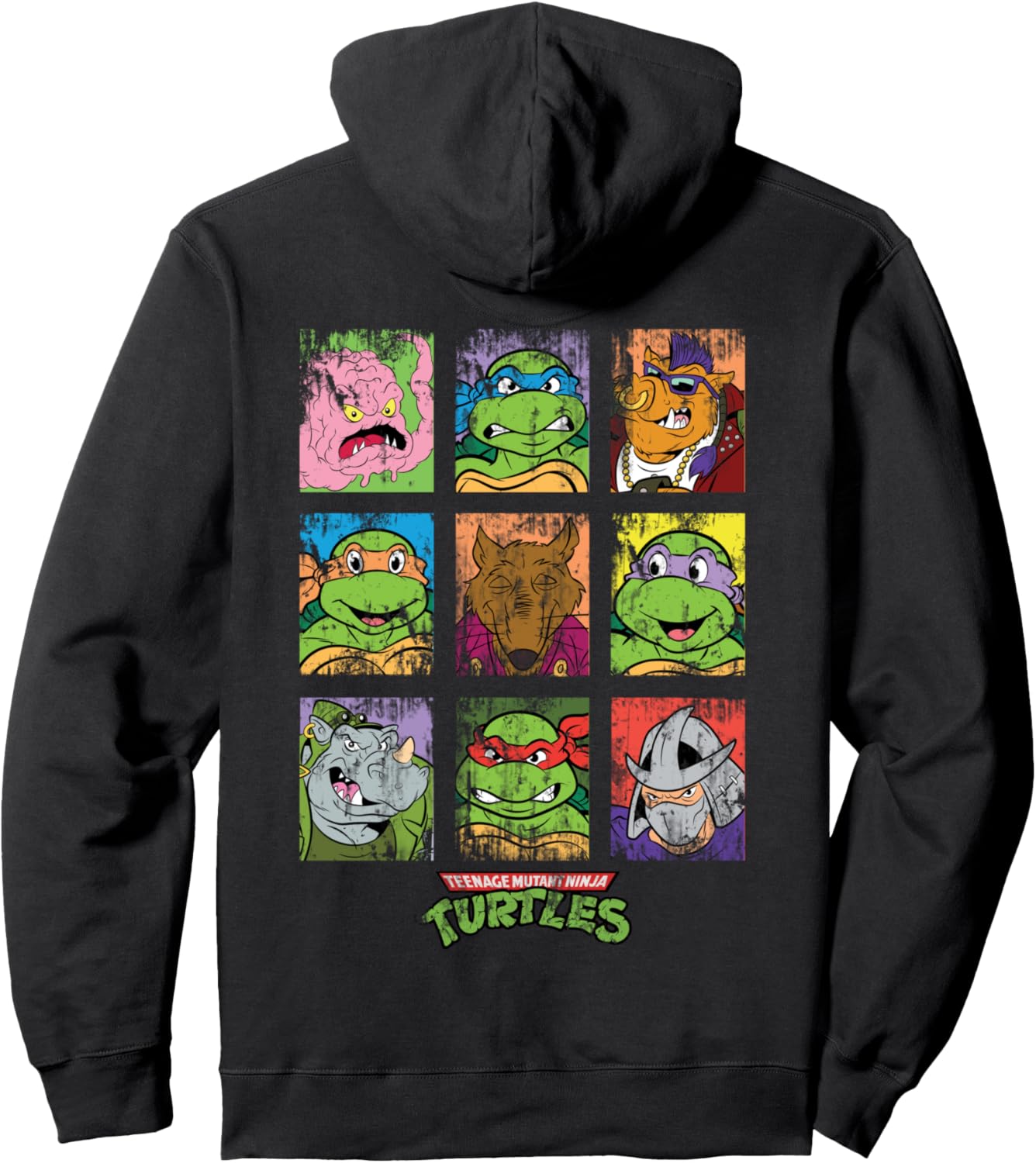 

Худи US TMNT Group Grid Distressed 01 Teenage Mutant Ninja Turtles, черный