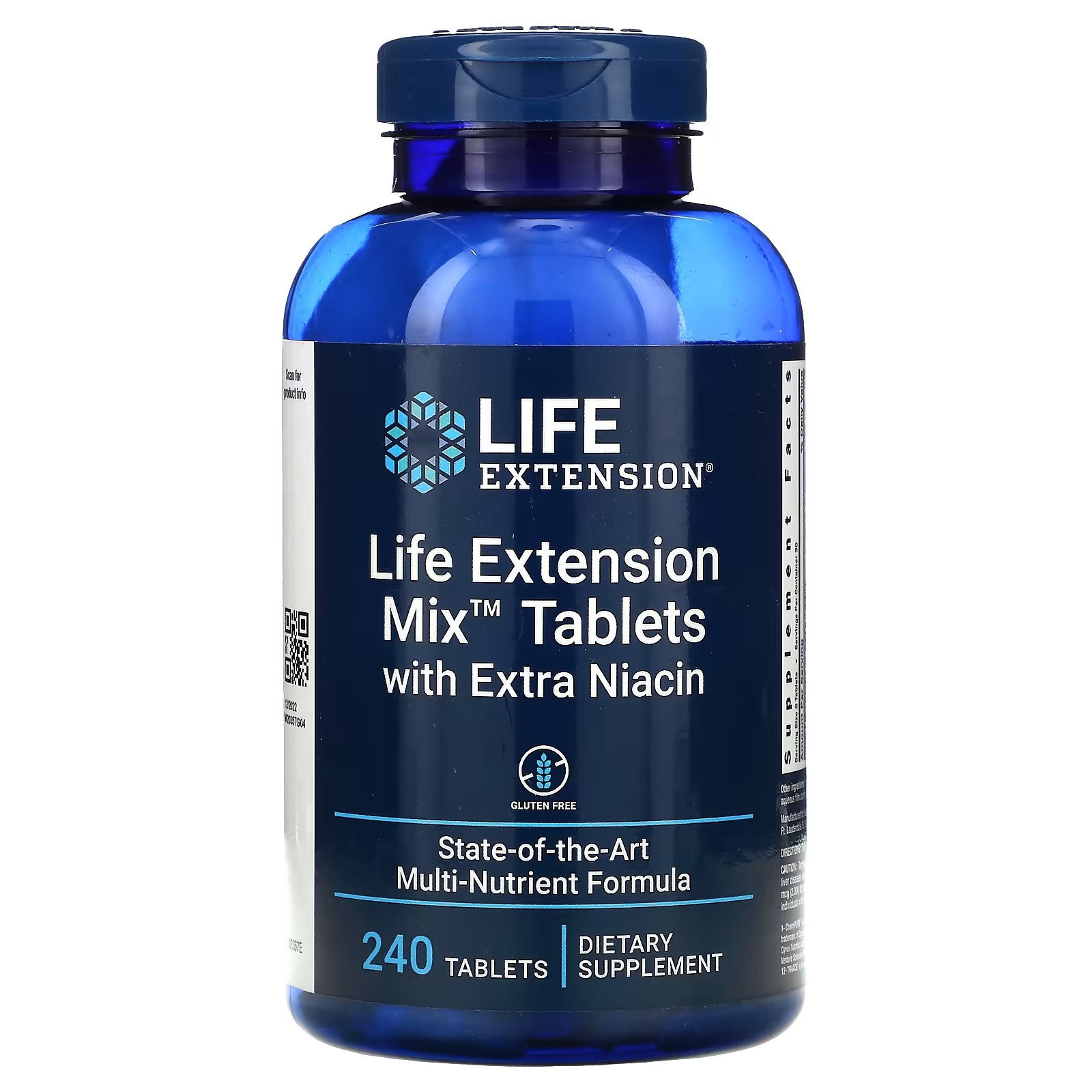 Таблетки с Дополнительным Ниацином Life Extension Mix, 240 таблеток - фото