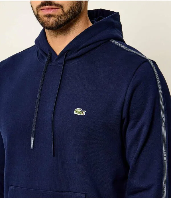 Толстовка мужская Lacoste Relaxed Fit, с капюшоном, Blu Marino — фото 4