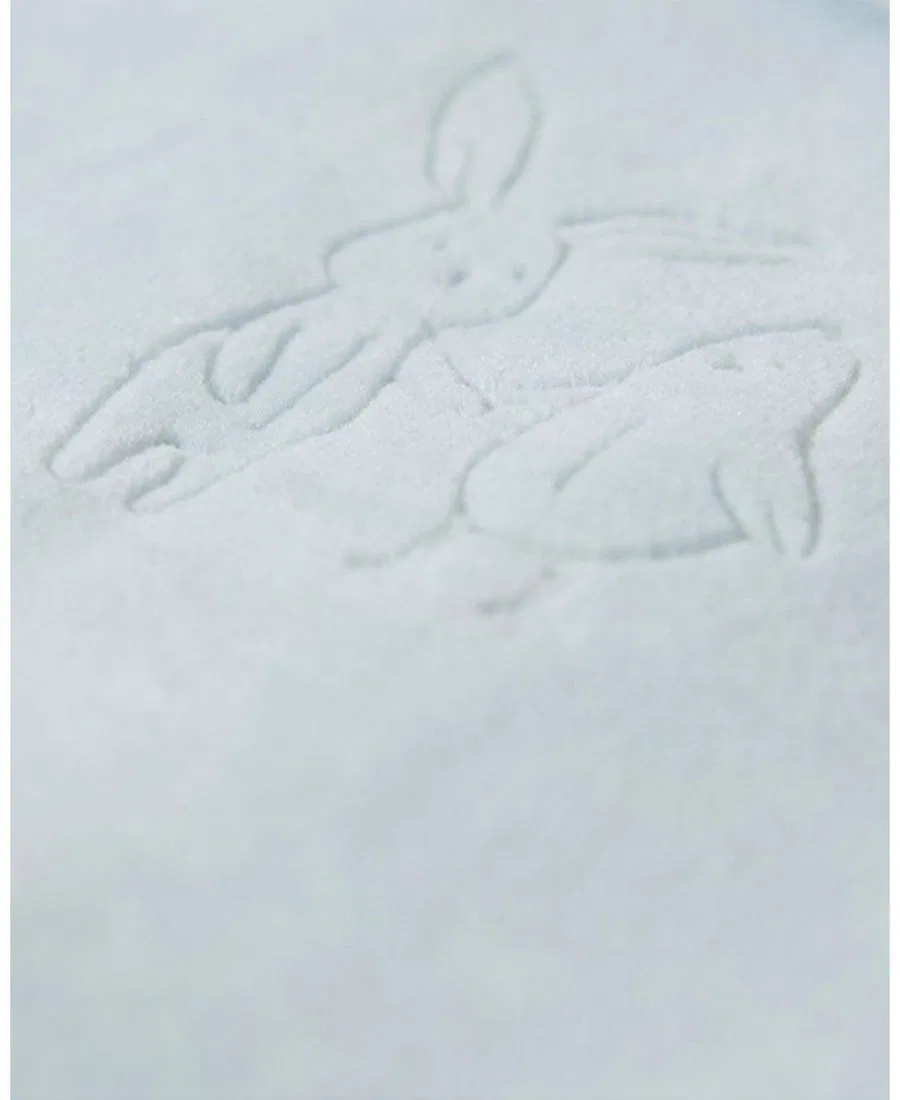 Детский боди-комбинезон с рельефным принтом Bunny Meets Chick MeMoi, Baby Blue — фото 3