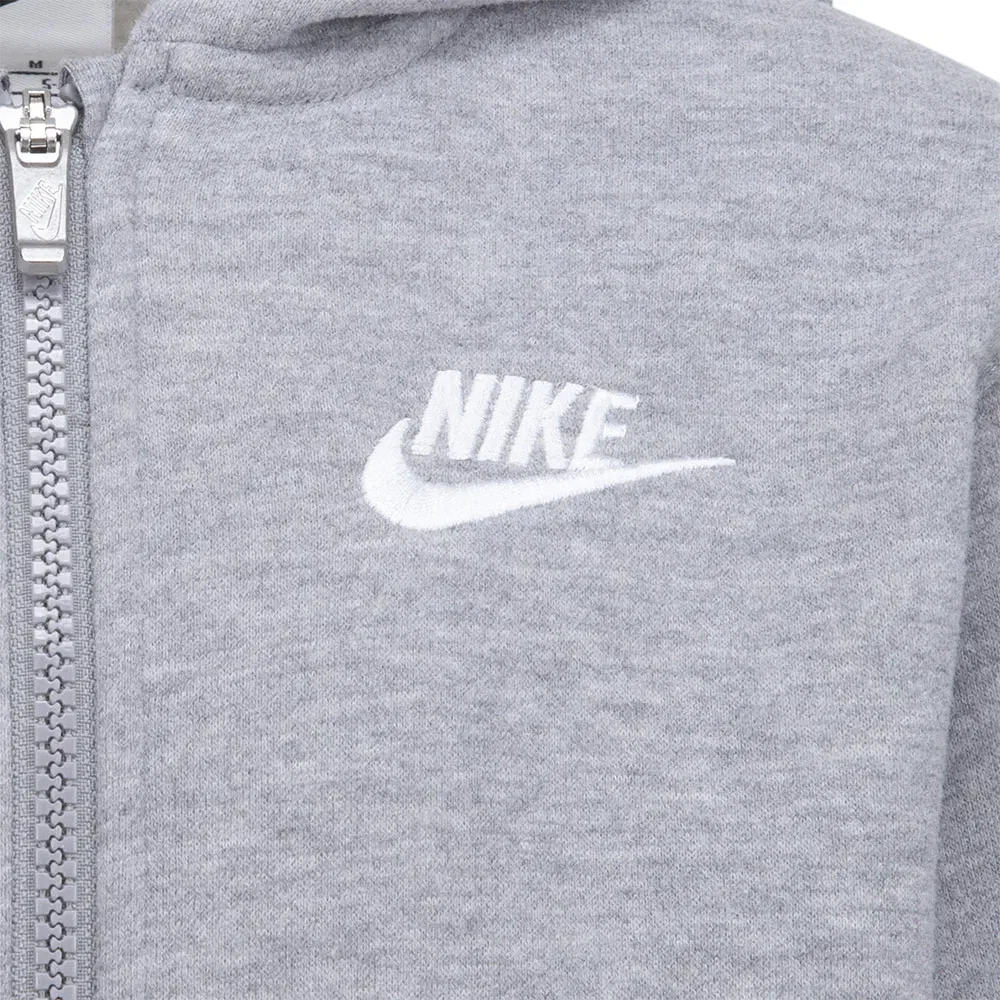 Худи на молнии Nike Club Fleece Nike, серый — фото 3