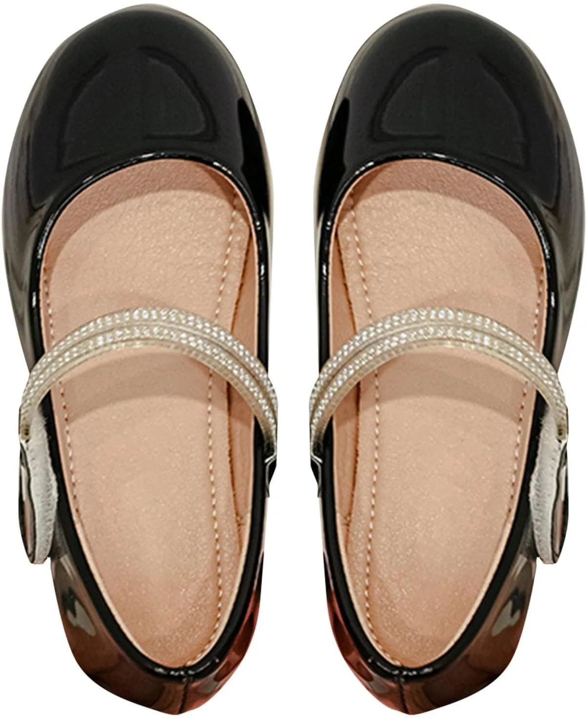 Детские балетки для девочек с принтом Mary Jane Low Heels, Black
