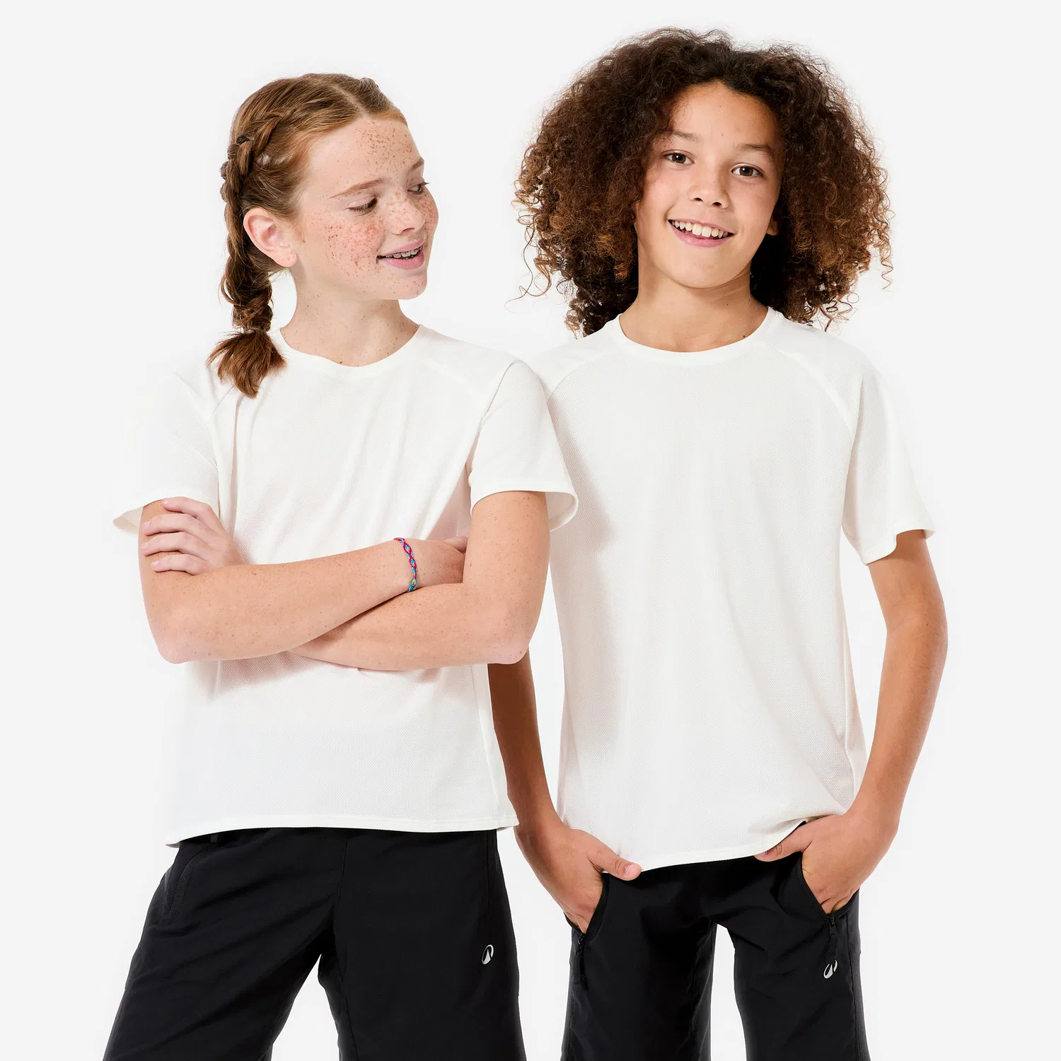 Детская футболка из синтетики T-Shirt Kinder Synthetik Decathlon, Ungefarbt