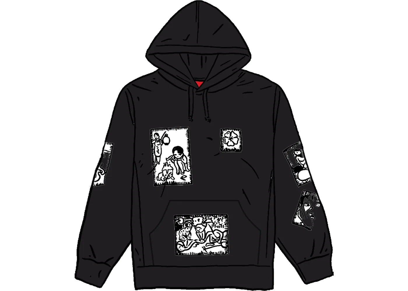 Мужская худи с капюшоном Toshio Saeki Supreme, Black