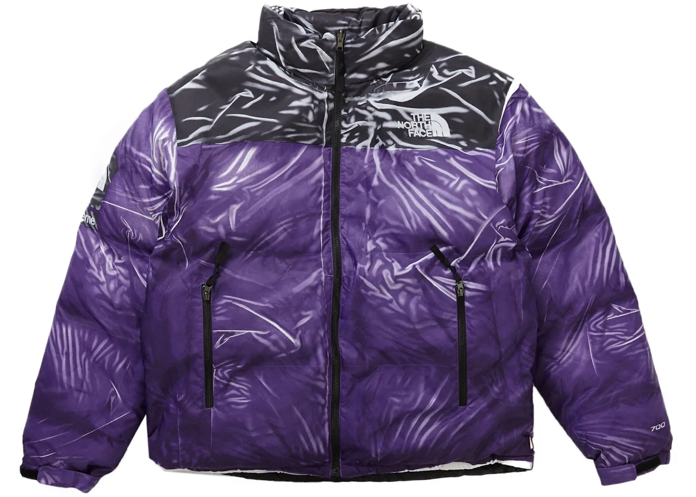 Мужская куртка с принтом The North Face x Supreme Printed Nuptse Trompe L'oeil Jacket Purple, Purple