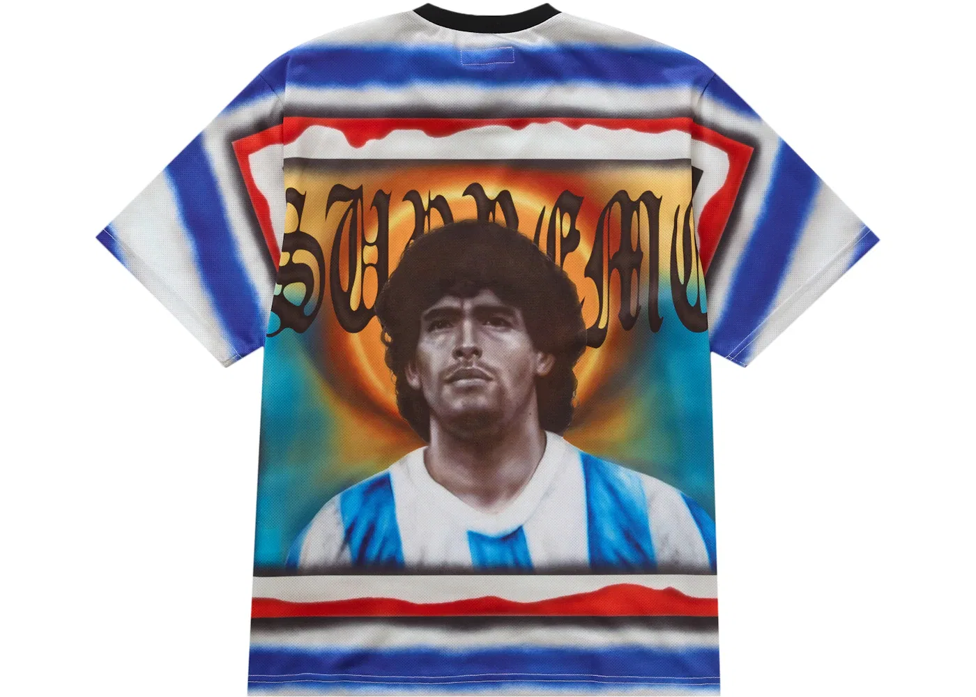 Мужская футбольная футболка с принтом Maradona Soccer Jersey Supreme, Multicolor — фото 2