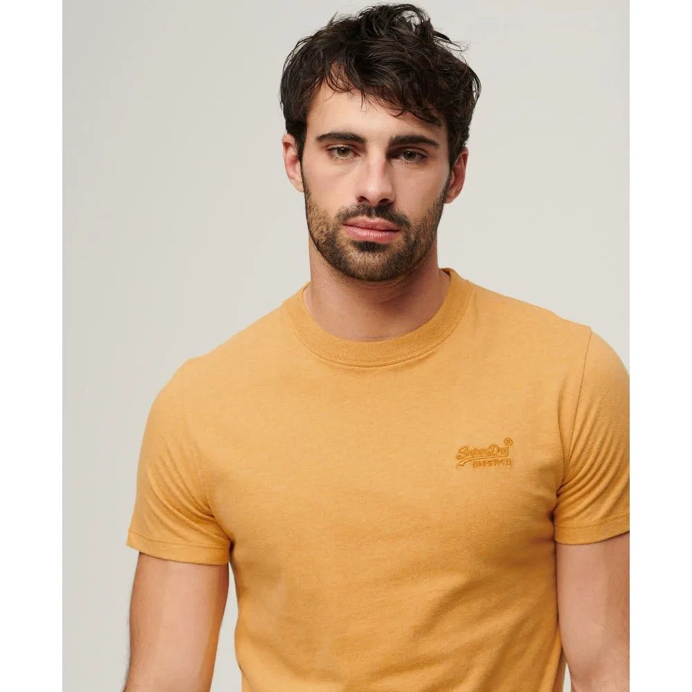 Мужская футболка с принтом Essential Logo EMB Superdry, 2-Yellow Ocher Melange — фото 3