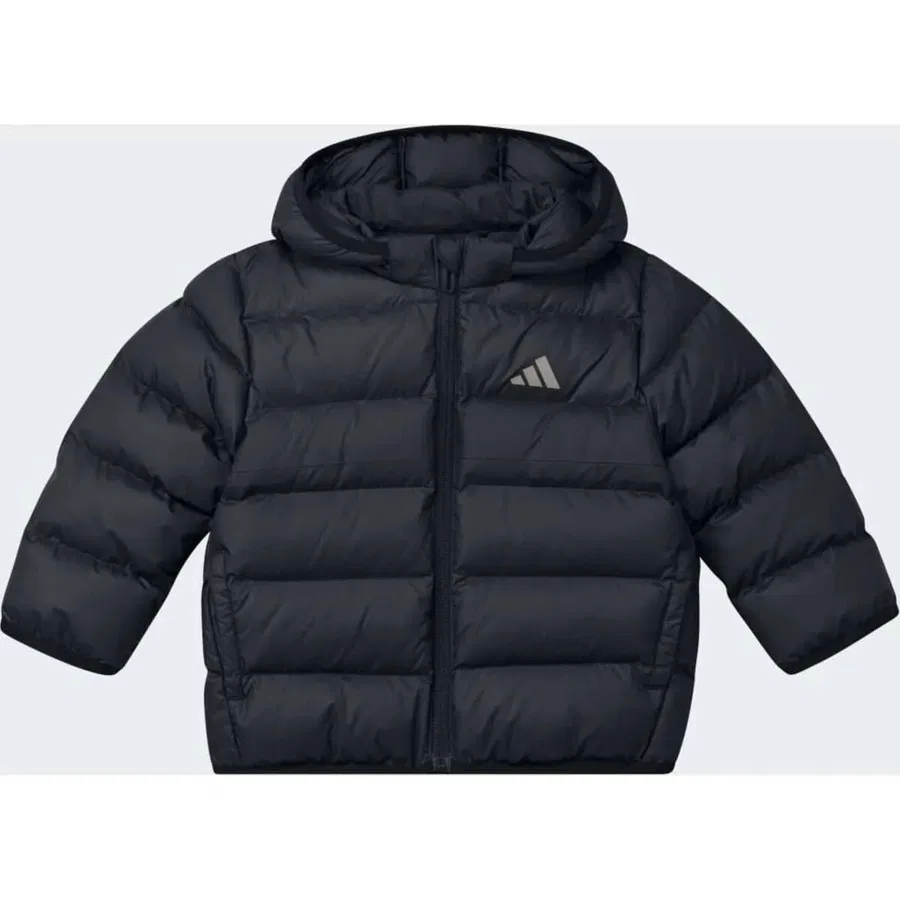 Детский дождевик с капюшоном и длинным рукавом adidas AJL7389, Черный — фото 3