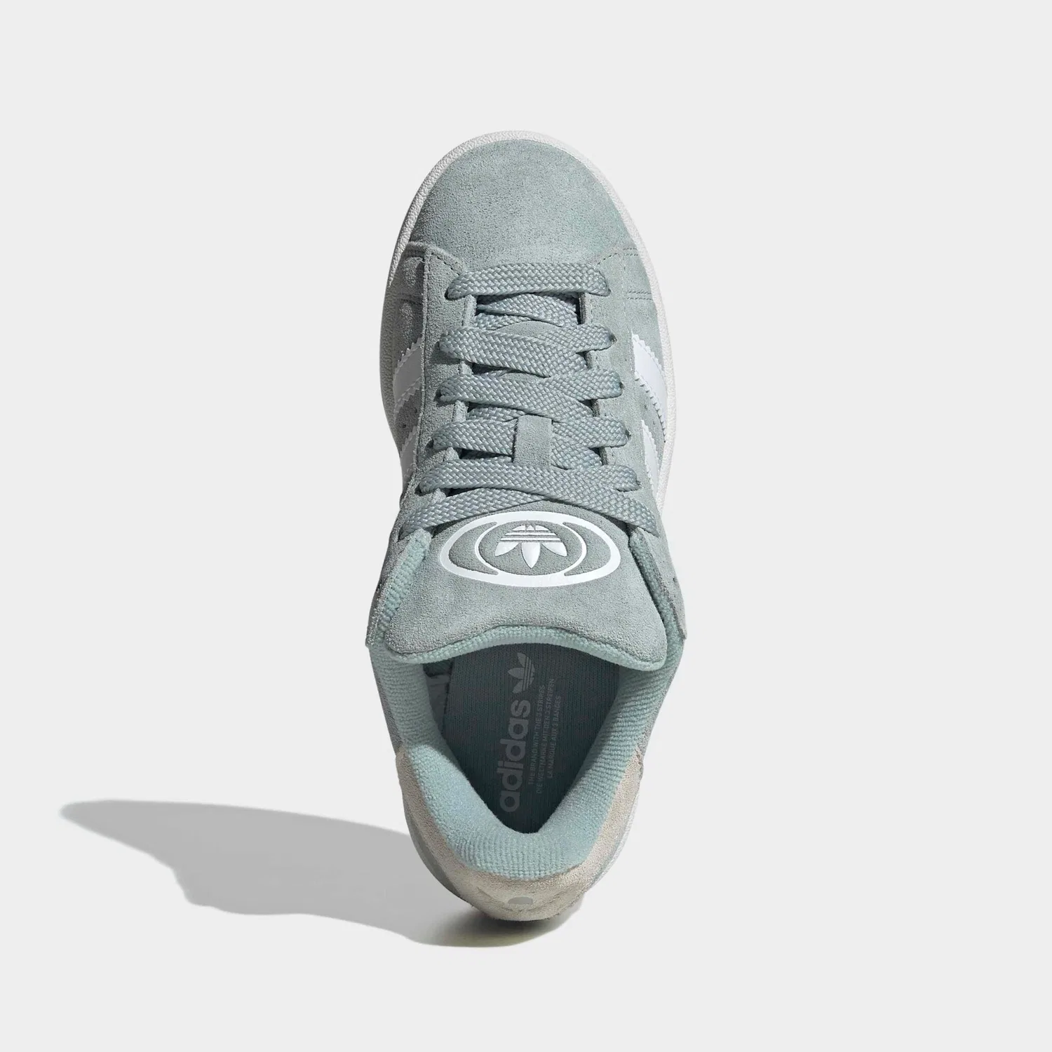 Детские ретро-кроссовки Campus 00s Adidas Originals, Wonder Sage/Ftwr White/Gum — фото 4