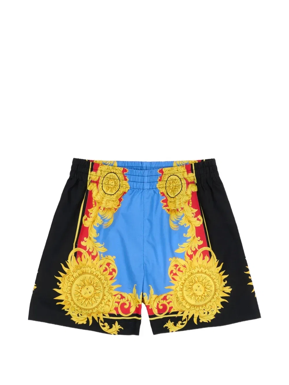 Шорты в морскую тематику Barocco Versace Kids, золотой